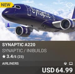 Synaptic A220 by Synaptic / iniBuilds. USD 64.99. New on PC and Xbox