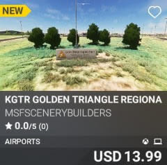 KGTR Golden Triangle Regional Airport by msfscenerybuilders. USD 13.99. New on PC and Xbox
