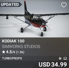 Kodiak 100 by SimWorks Studios. USD 34.99. Update on PC and Xbox