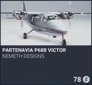 Partenavia P68B Victor by Nemeth Designs. SC 78. New on PS5