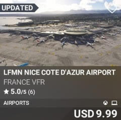 LFMN Nice Cote d'Azur Airport by France VFR. USD 9.99. Update on PC