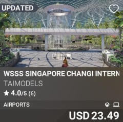 WSSS Singapore Changi International Airport by Taimodels. USD 23.49. Update on PC and Xbox