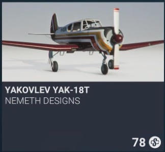 Yakovlev Yak-18T by Nemeth Designs. SC 78. New on PS5