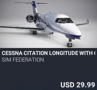 Cessna Citation Longitude with GHD 2100 HUD by Sim Federation. USD 29.99. New on PC and Xbox