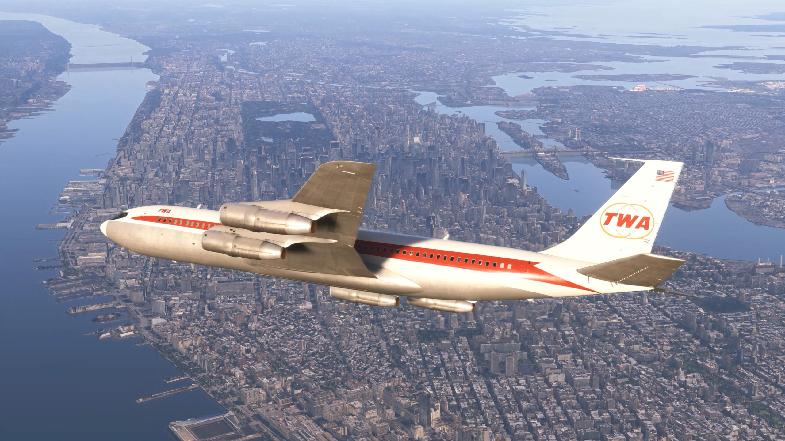A Boeing 707 in flight