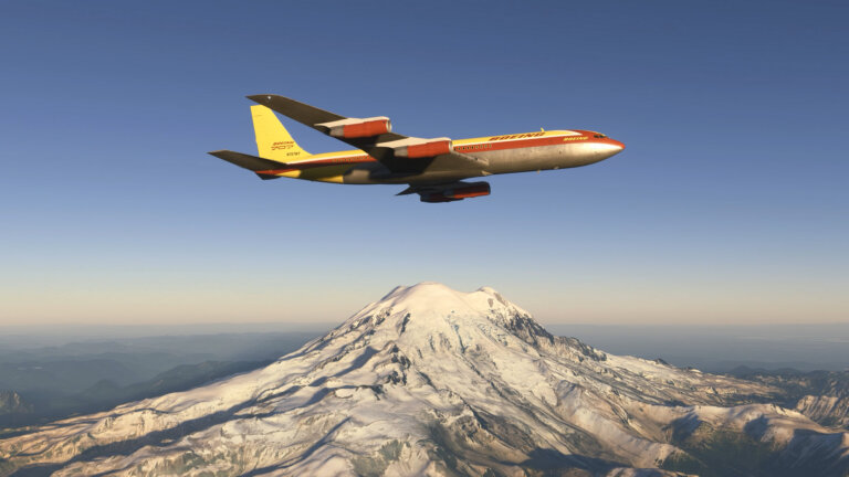 A Boeing 707 in flight