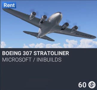 Boeing 307 Stratoliner by Microsoft / iniBuilds. SC 60. New on PS5