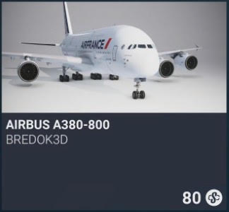 Airbus A380-800 by Bredok3d. SC 80. New on PS5