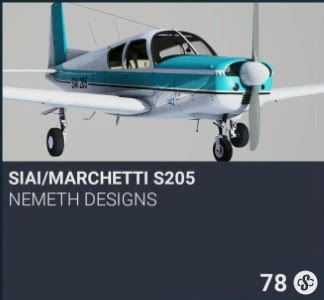SIAI/Marchetti S205 by Nemeth Designs. SC 78. New on PS5