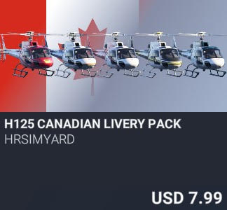 H125 Canadian Livery Pack by HRSimYard. USD 7.99. New on PC and Xbox