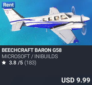 Beechcraft Baron G58 by Microsoft / iniBuilds. USD 9.99. Update on PC and Xbox