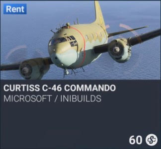 Curtiss C-46 Commando by Microsoft / iniBuilds. SC 60. New on PS5
