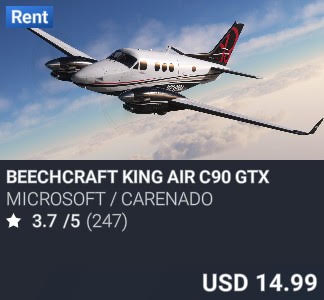 Beechcraft King Air C90 GTx by Microsoft / Carenado. USD 14.99. Update on PC and Xbox