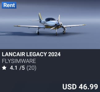 Lancair Legacy 2024 by Flysimware. USD 46.99. Update on PC and Xbox