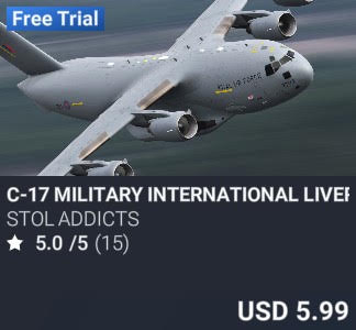 C-17 Military International Livery Pack by STOL Addicts. USD 5.99. Update on PC and Xbox