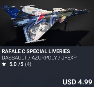 Rafale C Special Liveries by Dassault / AzurPoly / JFEXP. USD 4.99. Update on PC and Xbox