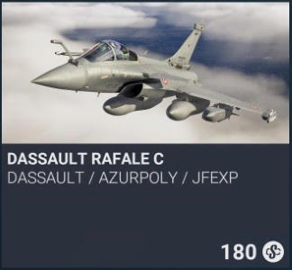 Dassault Rafale C by Dassault / AzurPoly / JFEXP. SC 180. New on PS5