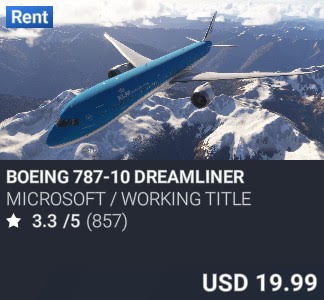 Boeing 787-10 Dreamliner by Microsoft / Working Title. USD 19.99. Update on PC and Xbox