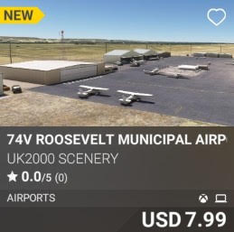 74V Roosevelt Municipal Airport by UK2000 Scenery. USD 7.99. New on PC and Xbox