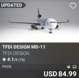 TFDi Design MD-11 by TFDi Design. USD 84.99. Update on PC