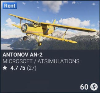 Antonov An-2 by Microsoft / ATSimulations. SC 60. Update on PS5