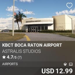 KBCT Boca Raton Airport by Astralis Studios. USD 12.99. Update on PC and Xbox
