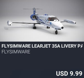 Flysimware Learjet 35A Livery Pack 1 2024 by Flysimware. USD 9.99. New on PC and Xbox