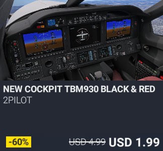 NEW COCKPIT TBM930 BLACK & RED by 2PILOT. USD 4.99. New on PC and Xbox