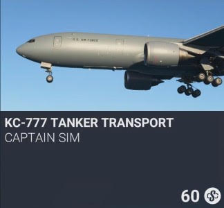 KC-777 Tanker Transport by Captain Sim. SC 60. New on PS5
