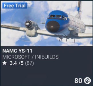 NAMC YS-11 by Microsoft / iniBuilds. SC 80. Update on PS5