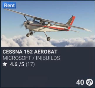Cessna 152 Aerobat by Microsoft / iniBuilds. SC 40. Update on PS5
