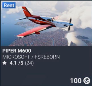 Piper M600 by Microsoft / FSReborn. SC 100. Update on PS5