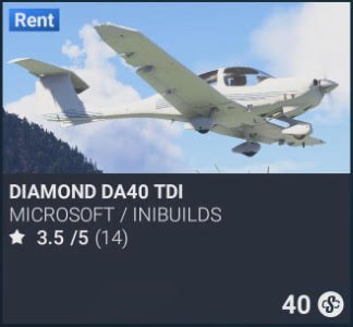 Diamond DA40 TDi by Microsoft / iniBuilds. SC 40. Update on PS5