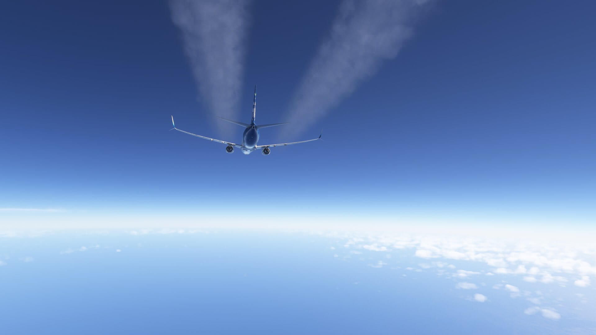 A Boeing 737 in cruise