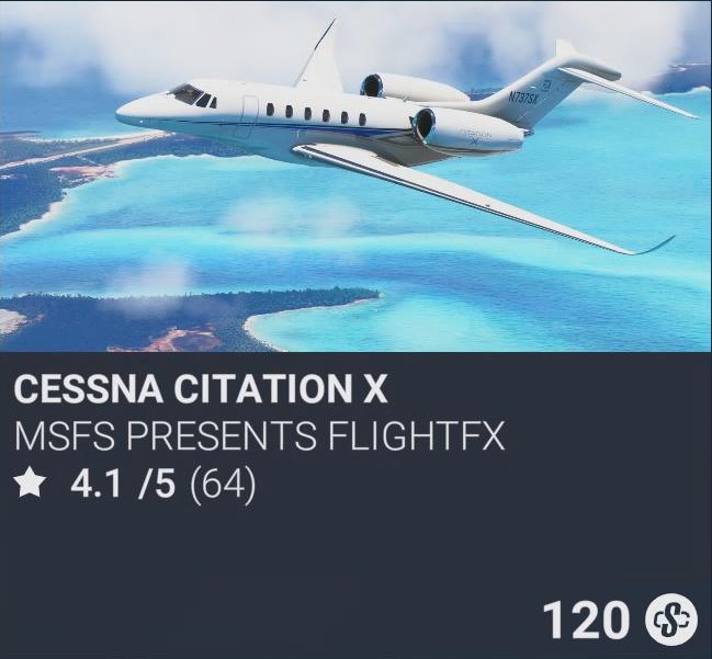 Cessna Citation X by MSFS Presents FlightFX. SC 120. Update on PS5
