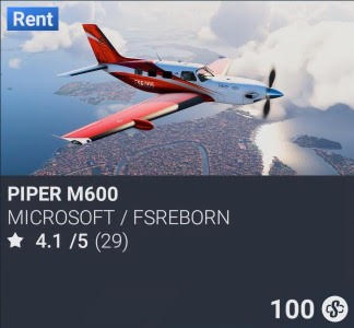 Piper M600 by Microsoft / FSReborn. SC 100. Update on PS5 