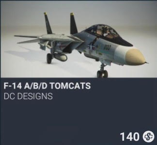 F-14 A/B/D Tomcats by DC Designs. SC 140. New on PS5