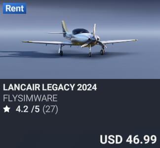 Lancair Legacy 2024 by Flysimware. USD 46.99. Update on PC and Xbox