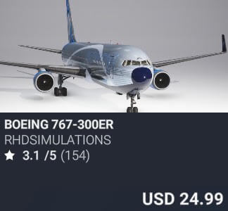 Boeing 767-300ER by RHD Simulations. USD 24.99. New on PC
