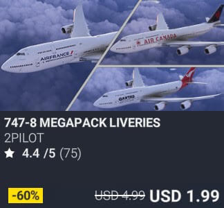 747-8 MEGAPACK LIVERIES by 2PILOT. USD 4.99. Update on PC and Xbox