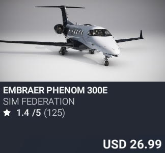 Embraer Phenom 300E by Sim Federation. USD 26.99. New on PC and Xbox