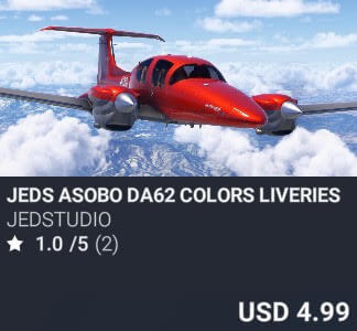 JEDS Asobo DA62 Colors Liveries by JedStudio. USD 4.99. Update on PC and Xbox