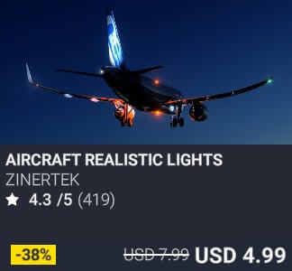 Aircraft Realistic Lights by Zinertek. USD 7.99. Update on PC and Xbox