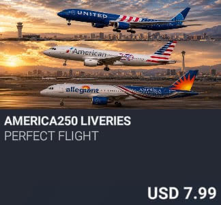 AMERICA250 LIVERIES by Perfect Flight. USD 7.99. New on PC and Xbox