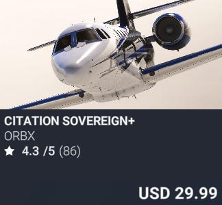 Citation Sovereign+ by Orbx. USD 29.99. Update on PC and Xbox