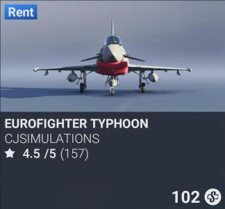 Eurofighter Typhoon by CJSimulations. SC 102. Update on PS5