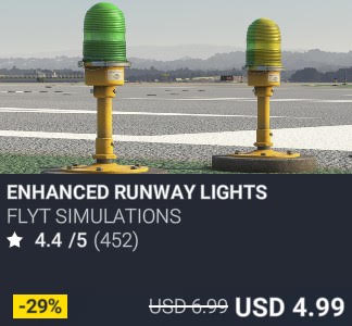 ENHANCED RUNWAY LIGHTS by FLYT Simulations. USD 6.99. Update on PC and Xbox