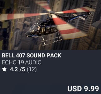 Bell 407 Sound Pack by Echo 19 Audio. USD 9.99. Update on PC and Xbox