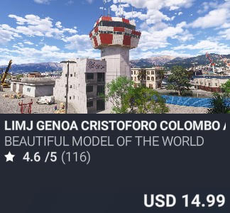 LIMJ Genoa Cristoforo Colombo Airport by BEAUTIFUL MODEL of the WORLD. USD 14.99. Update on PC and Xbox
