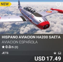 Hispano Aviacion HA200 Saeta / HA220 Super Saeta by Aviacion Espanola. USD 17.49. New on PC and Xbox
